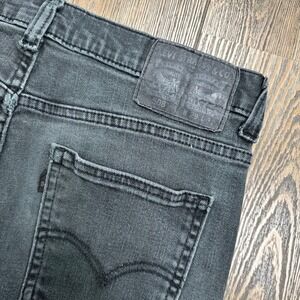 Levi's 508 Regular Taper Jeans Mens 30x29 Faded Black Denim Pants Stretch